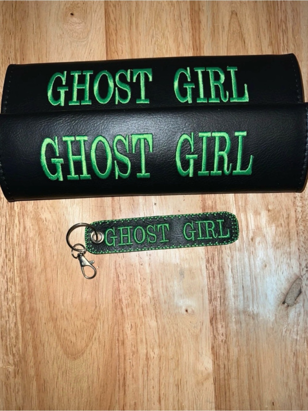 Ghost Girl Black & Green Key Fob and Accessory Set
